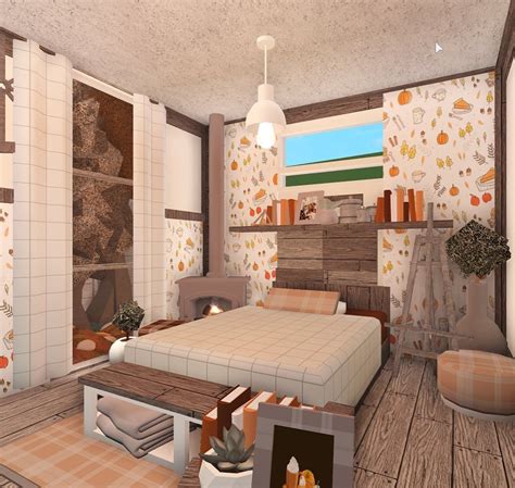 fall bedroom bloxburg